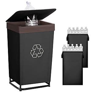 29-Gal StorageWorks Steel Frame Recycling Bin w/ Lid & 2-Ct Washable Inner Bags $19.80