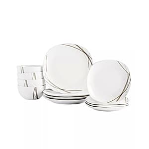 12-Piece (Service for 4) Tabletops Unlimited Dinnerware Set (Various) from $23 + Free Store Pickup