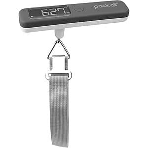 pack all 110lbs Digital Handheld Luggage Scale (Grey) $6