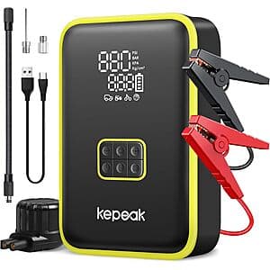 4000A KEPEAK Car Battery Jump Starter 160PSI Tire Inflator & 18000mAh Power Bank $36 + Free Shipping