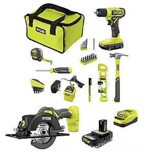 Ryobi One+ 18V Drill/Driver + Circular Saw w/ 1.5 Ah & 2 Ah Battery & 2x Chargers $97 + Free Shipping