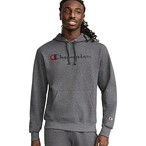 Champion Men's Classic Script Logo Pullover Fleece Hoodie (3 Colors) from $14 (Select Sizes)
