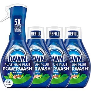 Dawn Platinum Powerwash Dish Spray Bundle (1 Starter Kit + 3 Refills) from $11.15 w/ Subscribe & Save