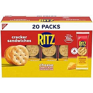 Select Accounts: 20-Pk RITZ Sandwich Cracker Snack Packs (Cheese) $4.25 w/ S&S