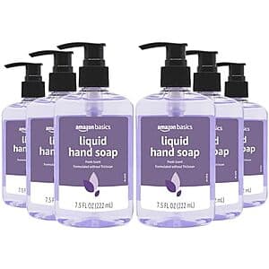 6-Pack 7.5-Oz Amazon Basics Liquid Hand Soap (Fresh Scent) $4.40 w/ S&S