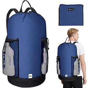 BALEINE 120L Heavy-Duty Laundry Bag Backpack w/ Shoulder Straps (various) $7.80