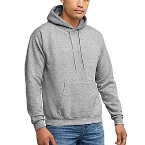 Hanes Men's EcoSmart Pullover Hooded Sweatshirt (Light Steel) $9.60