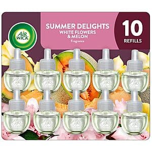 10-Ct 0.67-Oz Air Wick Plug-In Scented Oil Refills (Summer Delights) $12.40 w/ S&S