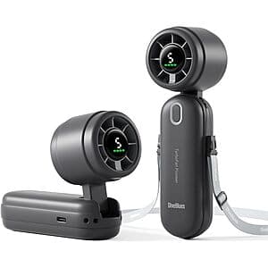 Diveblues 2000mAh Rechargeable Handheld Turbo Fan (various colors) $9