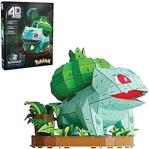 195-Piece 4D Build Pokémon Bulbasaur 3D Model Kit $12