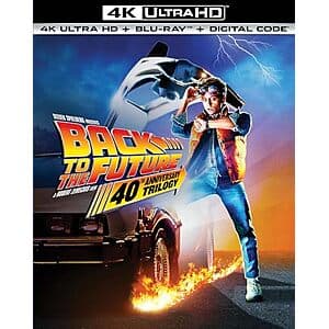 Back to the Future 40th Anniversary Trilogy 4K UHD + Blu-ray + Digital multi-format box set.