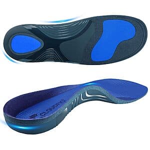 Cloudflo plantar fasciitis insoles with high arch support, available in men's and women's styles.