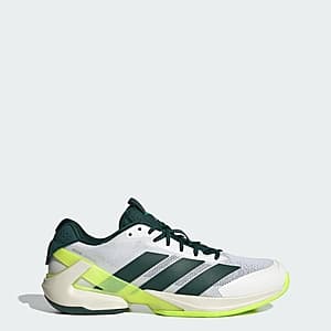 adidas Men's Adizero Ubersonic 5 Tennis Shoes (Cloud White / Aurora Ivy / Lucid Lemon) $53 + Free Shipping