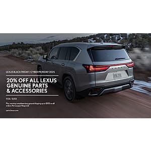 Lexus: Additional Savings on Genuine Parts & Accessories 20% Off + Free Shipping (up to $100)