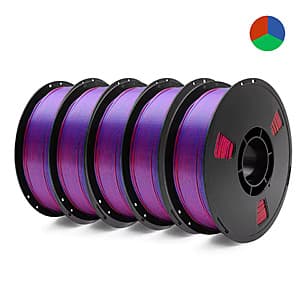 5KG Tricolor Silk PLA 1.75mm 3D Printer Filament $43.80 + Free S&H