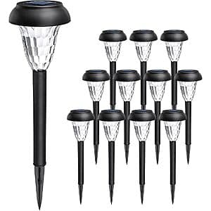 Prime Members: 12-Pk GIGALUMI Outdoor Waterproof Solar Lights $16.50 + Free S&H