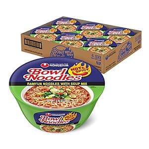 6-Pk 3.03-Oz Nongshim Instant Ramen Bowl Noodle Soup (Hot & Spicy) $4.40 w/ S&S