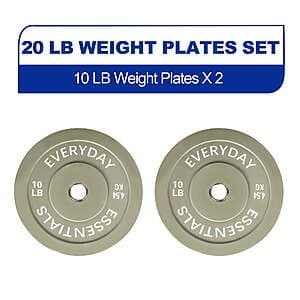 BalanceFrom 10-Lb Olympic Bumper Plate Weight Plate (Pair) $14