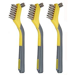 3-Pack Amazon Basics Stainless Steel Mini Brushes (Soft Grip) $3.95 w/ Subscribe & Save