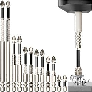 12-Pc HJKLIUT Magnetic Phillips Impact Driver Bit Set (25-150mm) $7.70