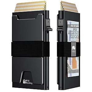 furid Men's RFID Blocking Metal Wallet (Obsidian) $5