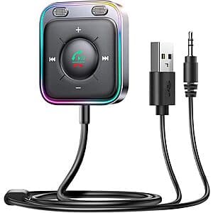 Prime Members: JoyRoom Bluetooth 6.0 AUX Car Adapter/Receiver w/ Dual Mics/NC $10.10 + Free S&H