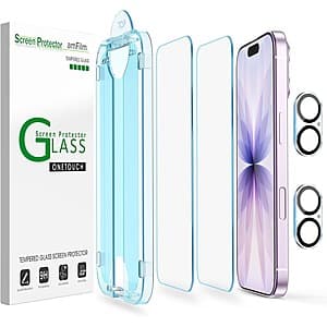 amFilm OneTouch Screen Protectors for iPhone 18/17/16/15/14/13 from $5