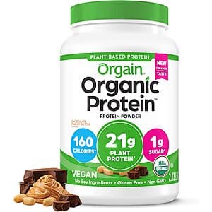 2.03-lbs Orgain Organic Vegan 21g Protein Powder (Chocolate Peanut Butter) $12.60 & More w/ Subscribe & Save