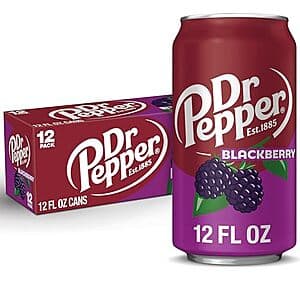 12-pk 12-oz Dr Pepper Blackberry Soda $5