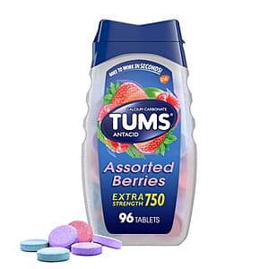 96-Count TUMS Extra Strength Antacid Tablets (Assorted Berries) $2.60 w/ Subscribe & Save & More