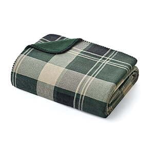 50" x 72" Pawz Plush Oversized Throw Blanket (Red Plaid) $5.85