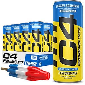 12-Pack 12-Oz C4 Energy Drink (Frozen Bombsicle) $11.65 w/ Subscribe & Save