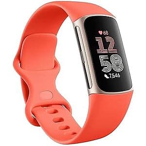 Fitbit Charge 6 Fitness Tracker (Gold/Coral) $80 + Free S&H