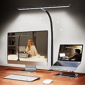 Prime Members: Airlonv LED Desk Lamp w/ Stepless Dimming Adjustable Gooseneck $11.20 + Free Shipping