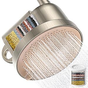 6" MakeFit NSF Certified 5-Setting Filtered Shower Head (3 Colors) $9