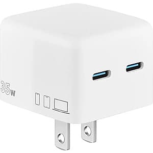 Insignia 35W Dual USB-C Port Wall Charger (White) $10 + Free Shipping