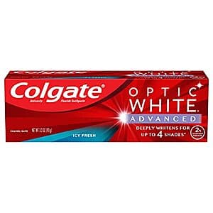 3.2-Oz Colgate Optic White Advanced Toothpaste (Icy Fresh) $2.70 w/ S&S