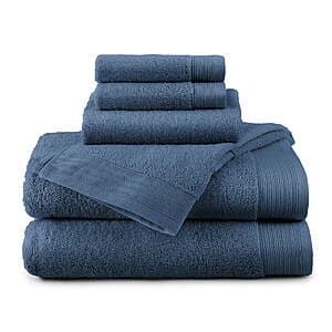 6-Piece Hotel Style 100% Organic Cotton Luxury Towel Set (Various) $10