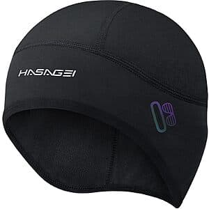 HASAGEI Men's Thermal Helmet Liner Skull Cap w/ Eyewear Slots: 2-Pk $11.40, 1-Pk $6