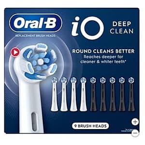 9-Count Oral-B iO Deep Clean Replacement Toothbrush Heads $30 + Free Shipping w/ Prime