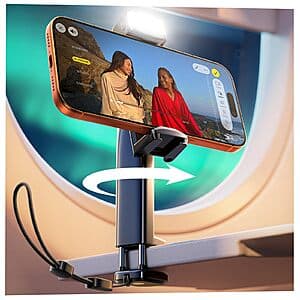 LISEN Phone Holder Travel Mount w/ LED Light $8