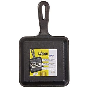 5" Lodge Cast Iron Square Pre-Seasoned Wonder Skillet $7.90 + Free Shipping