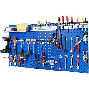 Prime Members: 3-Piece Goplus Wall-Mounted Pegboards w/ 28-Pc Accessories $35 + Free Shipping