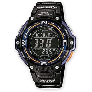 Casio Men's SGW-100-2BCF Twin Sensor Digital Display Watch (Blue) $35