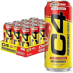 12-Pk 16oz Cellucor C4 Zero Sugar Pre Workout Energy Drink (Popsicle Cherry) $14.60 w/ S&S