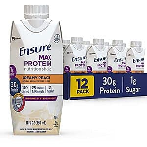 12-Pack 11-Oz Ensure Max Protein Nutrition Shake (various flavors) from $16.45 w/ Subscribe & Save