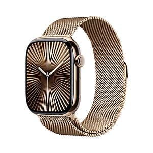 Apple Watch Series 10 GPS + Cellular 46mm Smartwatch w/ Gold Titanium Case $520 + Free Shipping