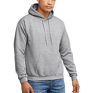 Hanes Men's EcoSmart Fleece Hoodie Sweatshirt (Light Steel) $7