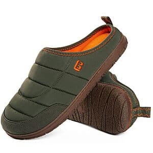 LongBay Men's Slip on Two-Tone Memory Foam Slippers (Various) $12.50 or less