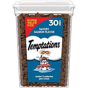 30-oz Temptations Classic Crunchy & Soft Cat Treats (Savory Salmon) $8.05 w/ S&S